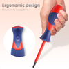 Soft grip voltage detection test screwdriver with PP TPR ergonomic handle and 40Cr probe