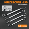 Double box end wrench with chrome plated forged steel body for professional repair tools