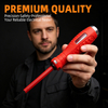Dual head ergonomic voltage tester screwdriver model 8072 with red PP TPR handle and 40Cr steel rod