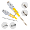 Industrial dual function voltage detection screwdriver with PP TPR handle and 40Cr slotted Phillips blade