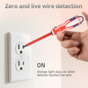 Dual function ergonomic voltage tester screwdriver NS-01L with PP TPR handle and double-end blade
