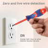 Soft grip voltage detection test screwdriver with PP TPR ergonomic handle and 40Cr probe