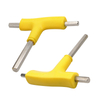 Adjustable dual size T handle hex wrench with nickel plated carbon steel shaft for two-size fastening